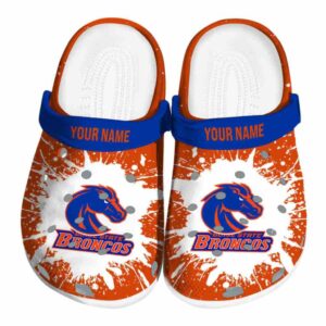 customized boise state broncos splash art clog best selling