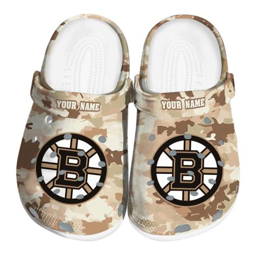 customized boston bruins desert camo clog best selling