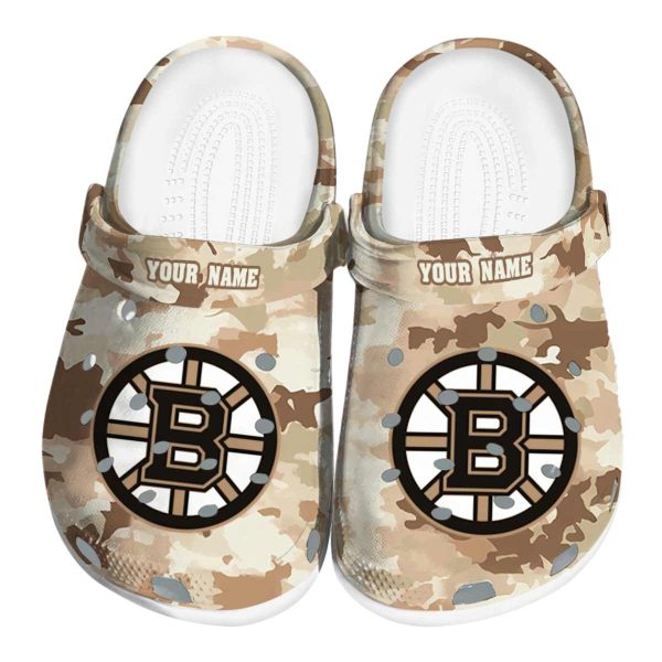 customized boston bruins desert camo clog best selling
