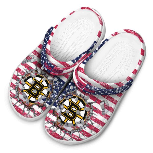 customized boston bruins freedom splinter clog latest model