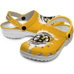 customized boston bruins splash motif background clog best selling
