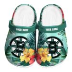 customized boston bruins tropical vibes clog best selling