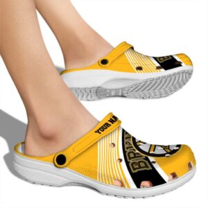 customized boston bruins vibrant dual tone clog fashion forward