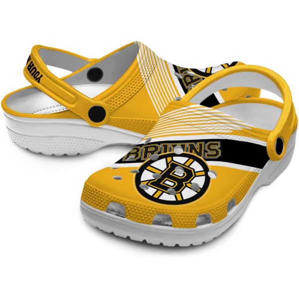customized boston bruins vibrant dual tone clog high quality