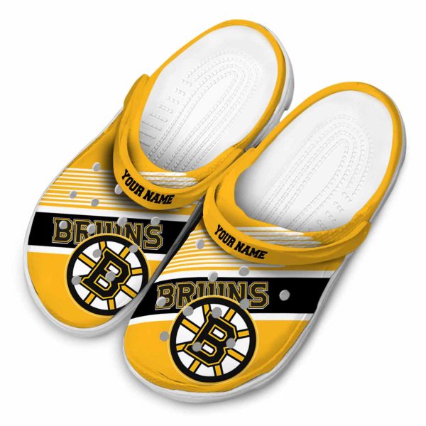 customized boston bruins vibrant dual tone clog latest model
