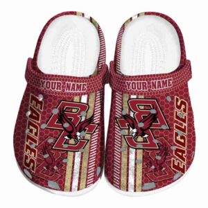 customized boston college eagles contrasting stripes clog best selling
