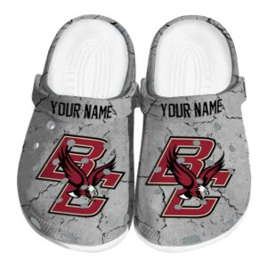 customized boston college eagles cracked texture clog best selling