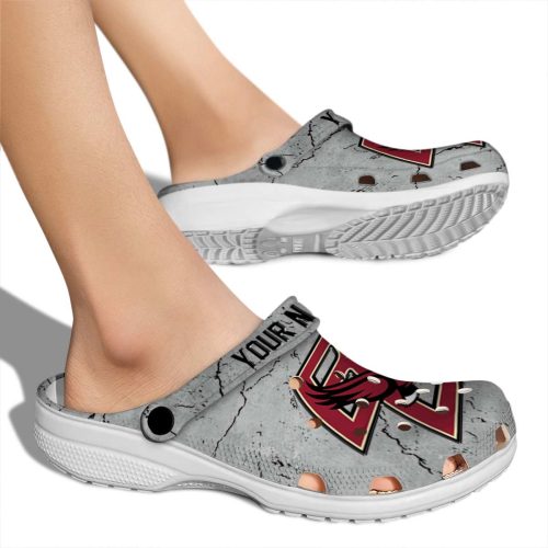 customized boston college eagles cracked texture clog fashion forward