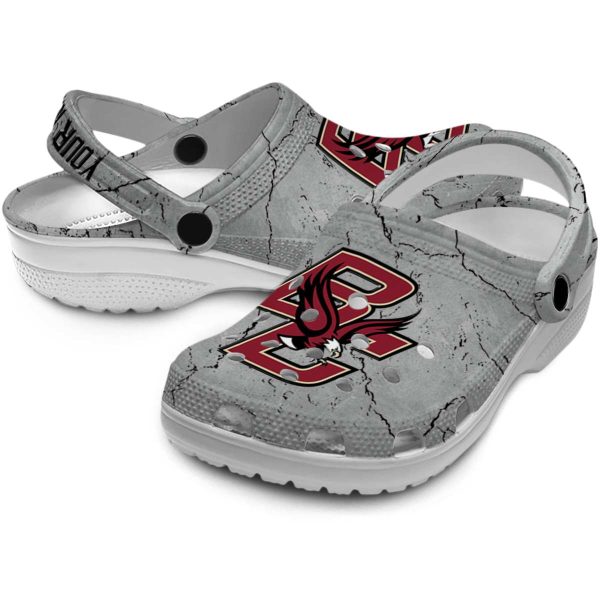 customized boston college eagles cracked texture clog high quality
