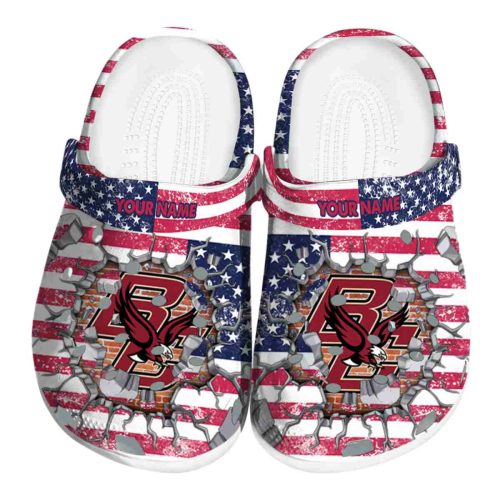 customized boston college eagles freedom splinter clog best selling