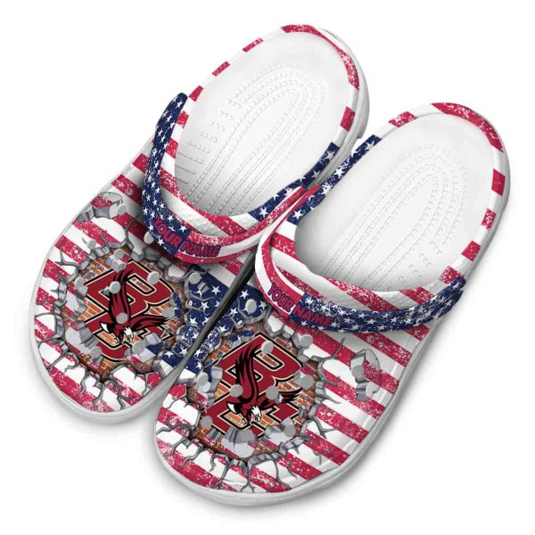 customized boston college eagles freedom splinter clog latest model