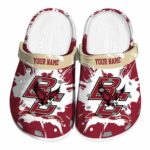 customized boston college eagles splatter pattern clog best selling