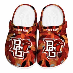customized bowling green falcons autumn leaves clog best selling