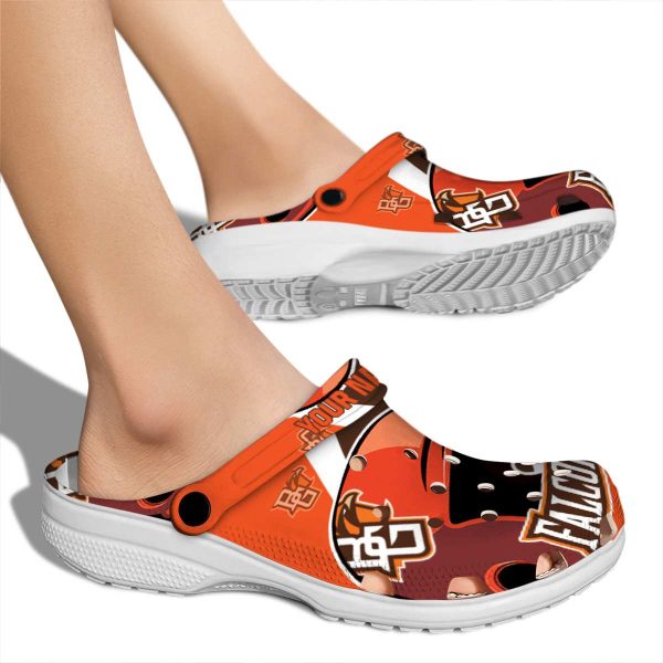 customized bowling green falcons baseball helmet clog fashion forward
