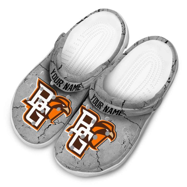 customized bowling green falcons cracked texture clog latest model