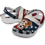 customized bowling green falcons patriotic stripes clog best selling