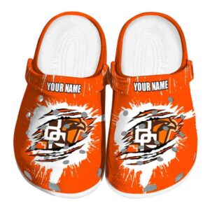 customized bowling green falcons splash motif background clog best selling