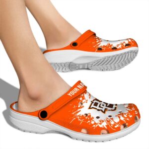 customized bowling green falcons splatter background clog fashion forward