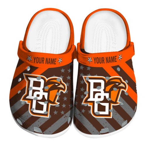 customized bowling green falcons star spangled graphic clog best selling