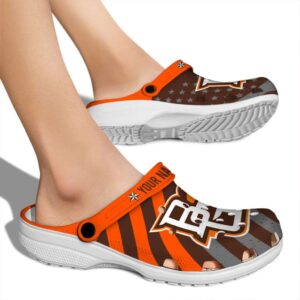 customized bowling green falcons star spangled graphic clog fashion forward