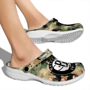 customized brooklyn nets camouflage craze clog fashion forward