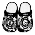 customized brooklyn nets gripping hand clog best selling
