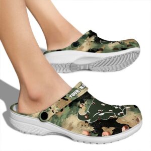 customized buffalo bulls camouflage craze clog fashion forward