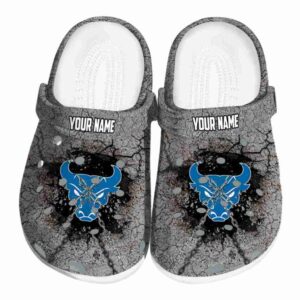 customized buffalo bulls cracked ground texture clog best selling