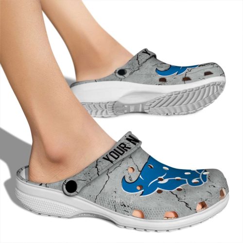 customized buffalo bulls cracked texture clog fashion forward