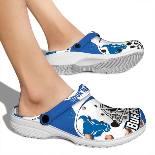 customized buffalo bulls football helmet clog fashion forward