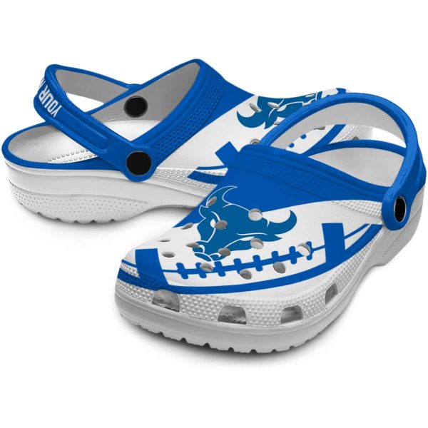 customized buffalo bulls football motif clog high quality