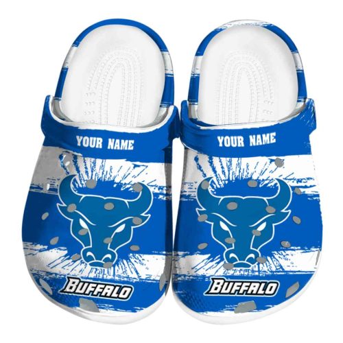 customized buffalo bulls paint splatter graphics clog best selling