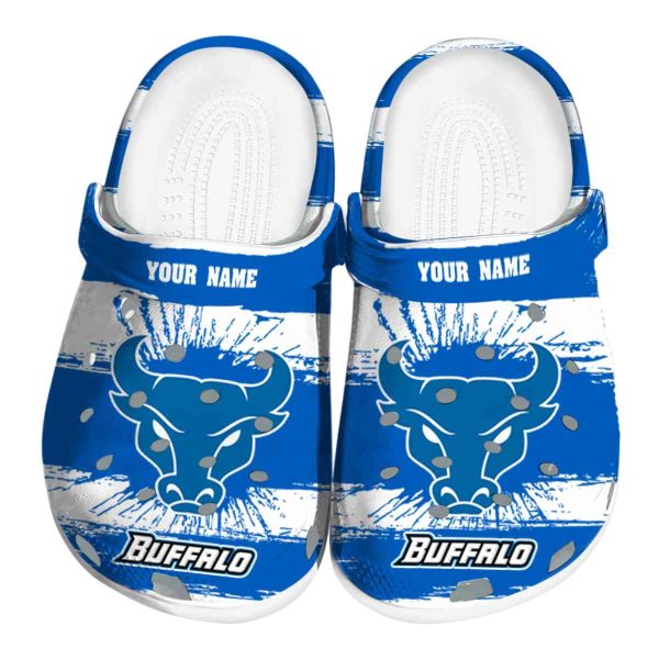 customized buffalo bulls paint splatter graphics clog best selling