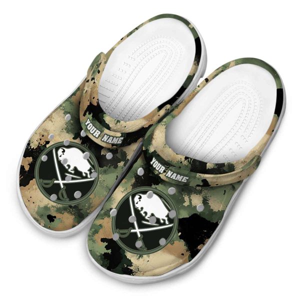 customized buffalo sabres camouflage craze clog latest model