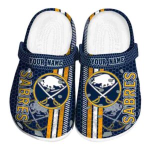 customized buffalo sabres contrasting stripes clog best selling