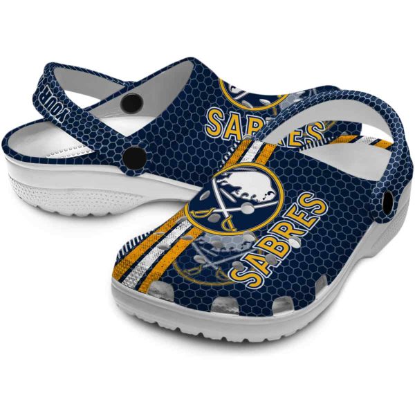 customized buffalo sabres contrasting stripes clog high quality