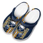 customized buffalo sabres contrasting stripes clog best selling