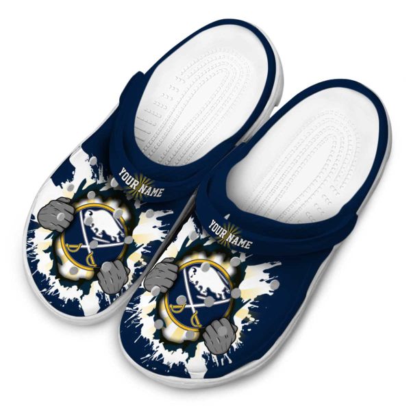 customized buffalo sabres gripping hand clog latest model