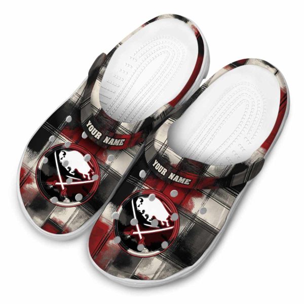 customized buffalo sabres plaid fusion clog latest model