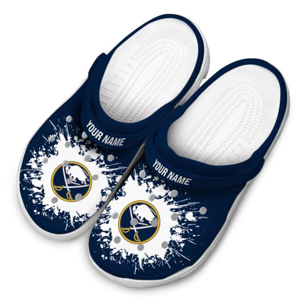 customized buffalo sabres splatter background clog latest model