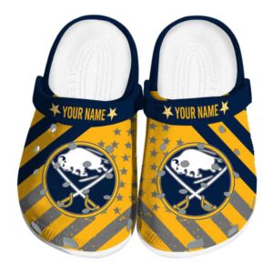 customized buffalo sabres star spangled graphic clog best selling