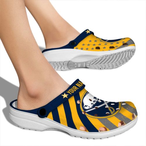 customized buffalo sabres star spangled graphic clog fashion forward