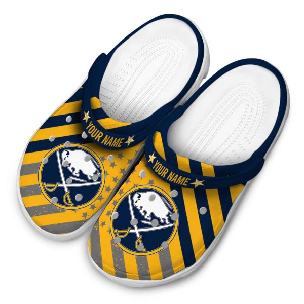 customized buffalo sabres star spangled graphic clog latest model