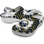 customized buffalo sabres zigzag paint burst clog best selling