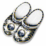 customized buffalo sabres zigzag paint burst clog best selling