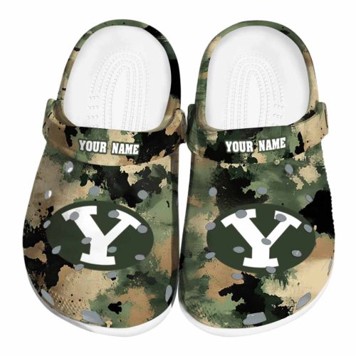 customized byu cougars camouflage craze clog best selling