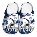 customized byu cougars football helmet clog best selling