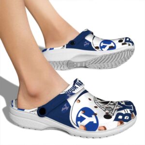 customized byu cougars football helmet clog fashion forward