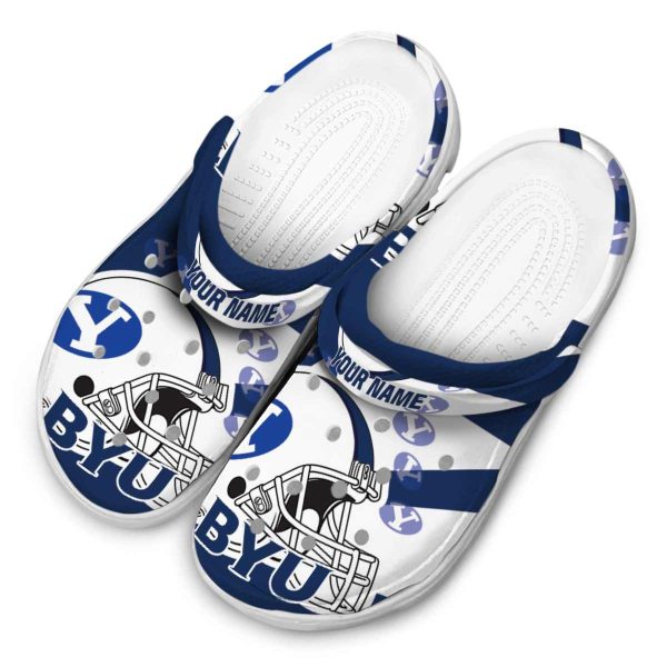 customized byu cougars football helmet clog latest model