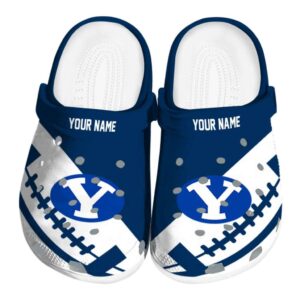 customized byu cougars football motif clog best selling